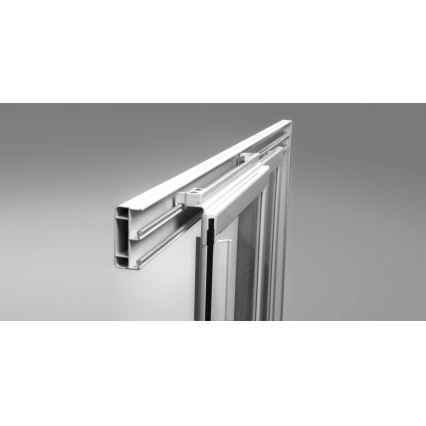 Ravak 3114OU02Z1 - SUPERNOVA Viertelkreis-Duschkabine, 4-teilig, 80x80 cm, Satin