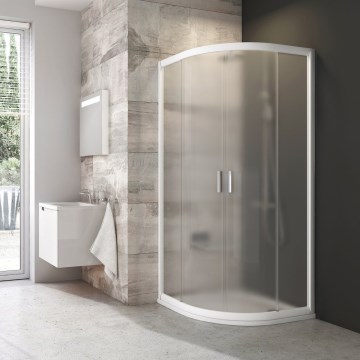 Ravak 3B270100ZG - BLIX Viertelkreis-Duschkabine, vierteilig, 90x90 cm, weiß