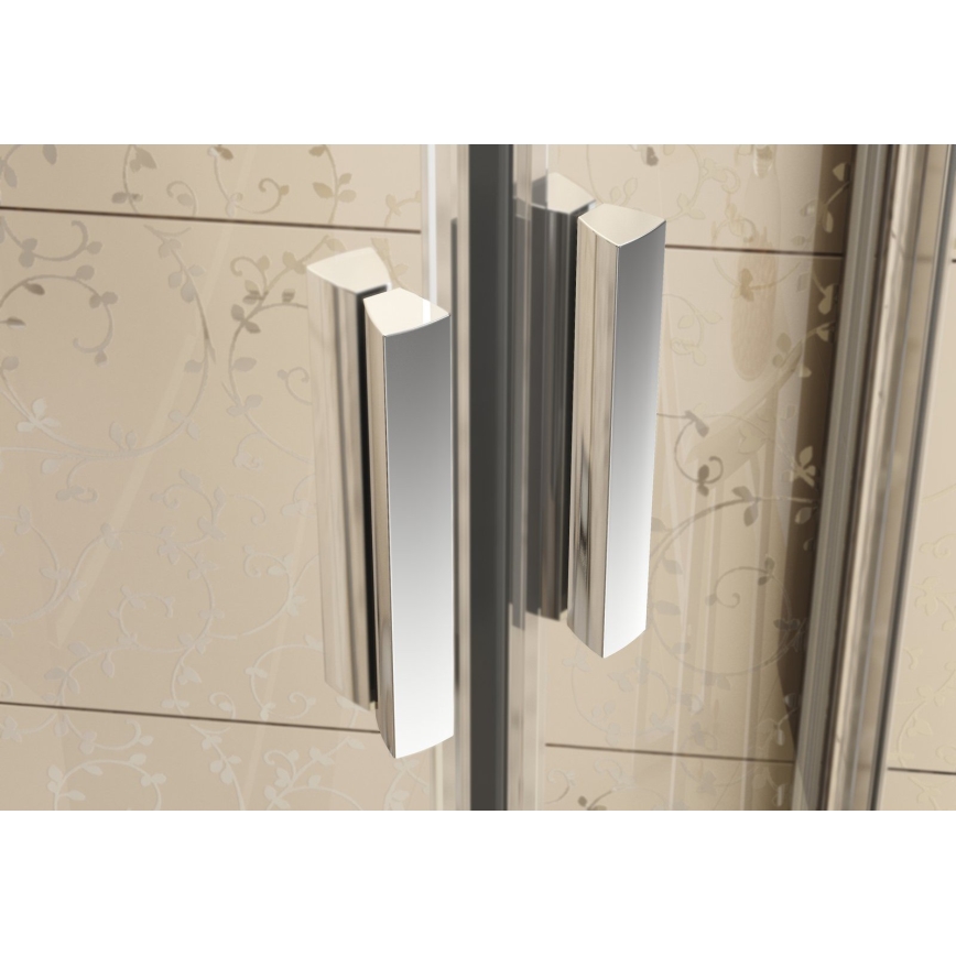 Ravak 3B270C00Z1B - Viertelkreisförmige, vierteilige Duschkabine BLIX 90x90 cm, glänzender Chrom