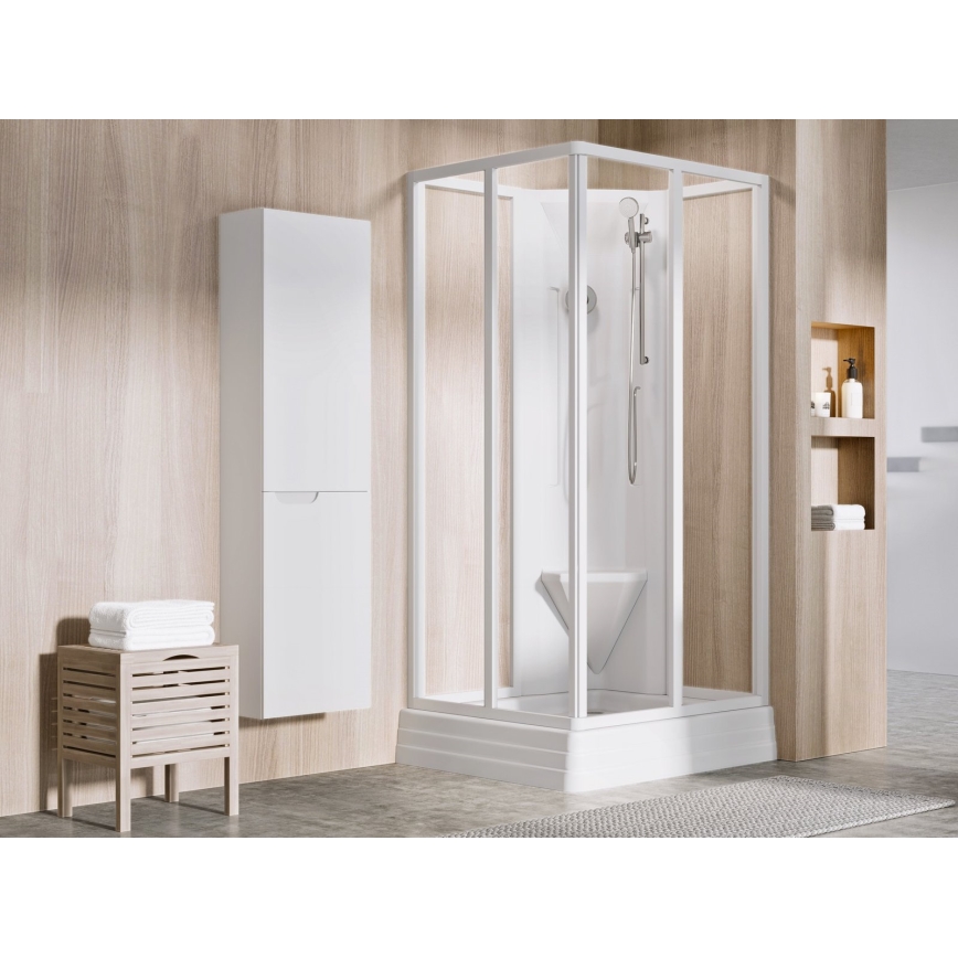 Ravak A007701120 - Quadratische Duschwanne ANGELA 90x90 cm, weiß