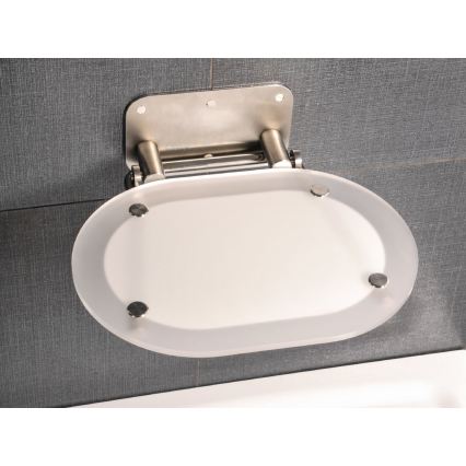 Ravak B8F0000029 - Klappbarer Duschsitz OVO, Edelstahl