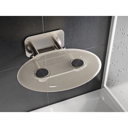Ravak B8F0000048 - Klappbarer Duschsitz OVO aus Edelstahl