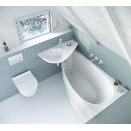 Ravak CH01000000 - Eckbadewanne AVOCADO 160x75 cm Acryl/weiß