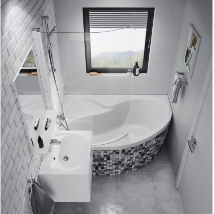 Ravak CM21000000 - Eckbadewanne ROSA 160x105 cm Acryl/weiß