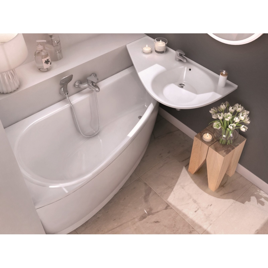 Ravak CQ01000000 - Eckbadewanne AVOCADO 160x75 cm Acryl/weiß