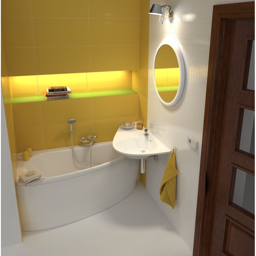 Ravak CT01000000 - Eckwanne AVOCADO 150x75 cm Acryl/weiß