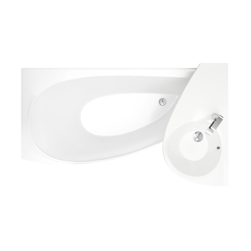 Ravak CT01000000 - Eckwanne AVOCADO 150x75 cm Acryl/weiß