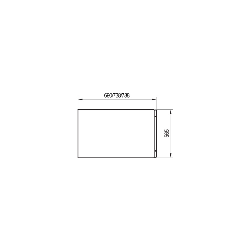Ravak CZ00110A00 - Seitenteil für Badewanne 70 cm, Acryl, Weiß