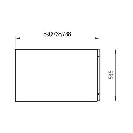 Ravak CZ00130A00 - Seitenteil für Badewanne, 75 cm, Acryl/weiß