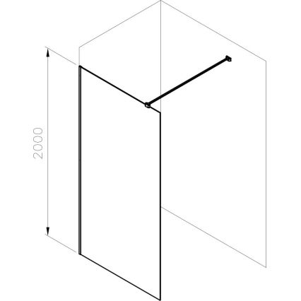 Ravak GW9WG0C00Z1 - WALK-IN Duschabtrennung 120x200 cm, glänzendes Chrom