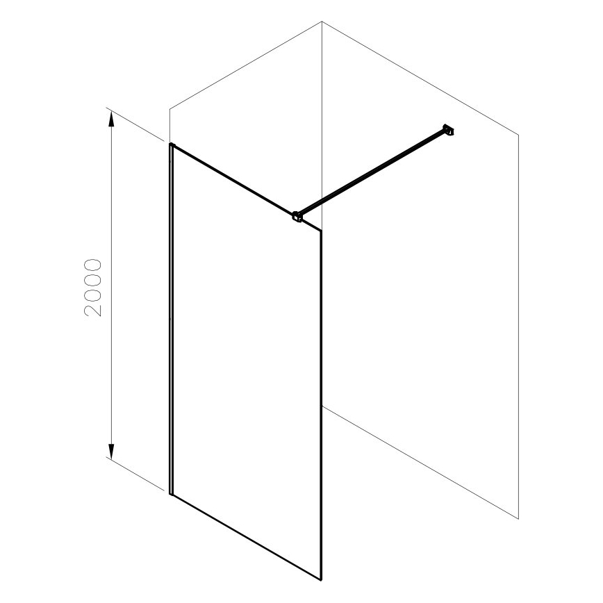 Ravak GW9WG0C00Z1 - WALK-IN Duschabtrennung 120x200 cm, glänzendes Chrom
