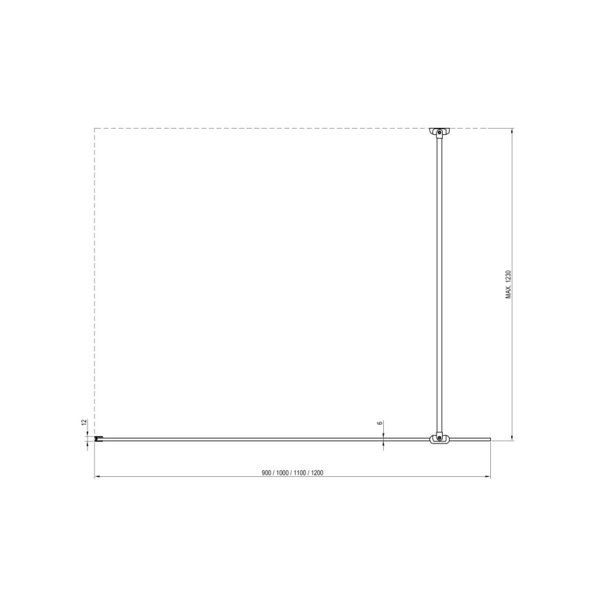 Ravak GW9WG0C00Z1 - WALK-IN Duschabtrennung 120x200 cm, glänzendes Chrom