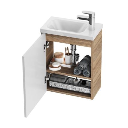Ravak X000000540 - Tür für Waschbeckenunterschrank links CHROME  37,5x53 cm weiß