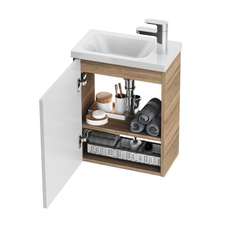 Ravak X000000540 - Tür für Waschbeckenunterschrank links CHROME  37,5x53 cm weiß