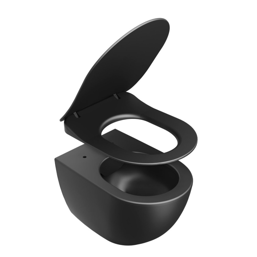 Ravak X01795 - WC-Sitz SoftClose CHROME schwarz