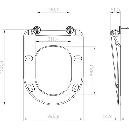 Ravak X01795 - WC-Sitz SoftClose CHROME schwarz