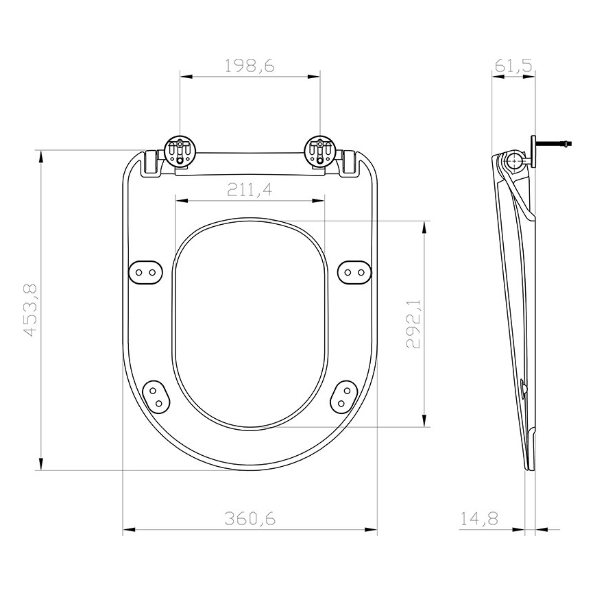 Ravak X01795 - WC-Sitz SoftClose CHROME schwarz