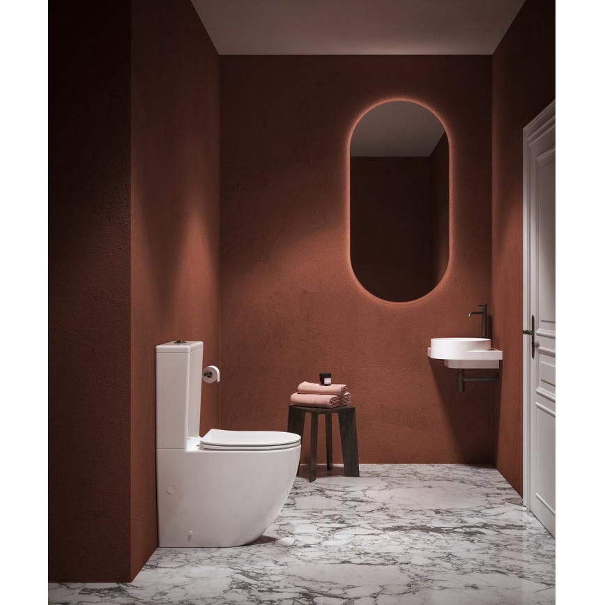 Ravak X01870 - Kombi-WC randlos mit SoftClose-Sitz OPTIMA Keramik/weiß