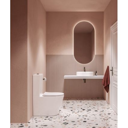 Ravak X01872 - Randloses Kombi-WC mit SoftClose-Sitz ELEGANT, Keramik/weiß