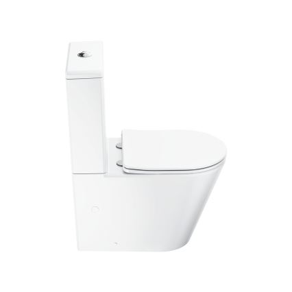 Ravak X01872 - Randloses Kombi-WC mit SoftClose-Sitz ELEGANT, Keramik/weiß