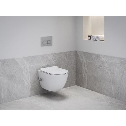 Ravak X01912 - Wand-WC mit Bidetdüse CHROME Keramik/weiß