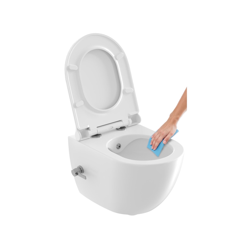 Ravak X01912 - Wand-WC mit Bidetdüse CHROME Keramik/weiß