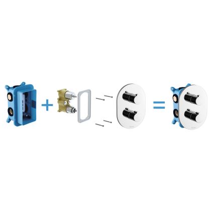 Ravak X070074 - Einbaukörper für Unterputz-Armaturen R-BOX MULTI RB 071.50 18,1x11,6 cm