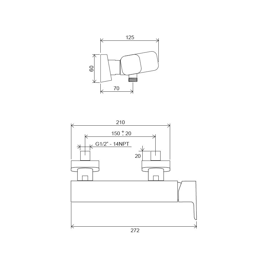 Ravak X070153 - Duscharmatur FREE schwarz
