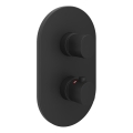 Ravak X070469 - Thermostatische Duscharmatur zur Unterputzmontage CHROME schwarz