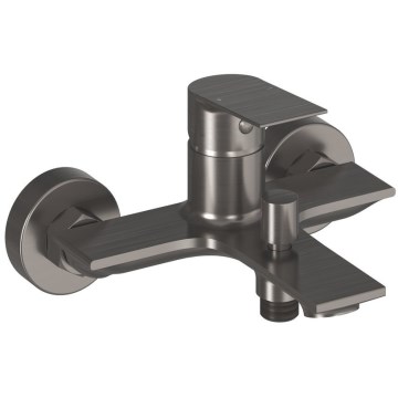 Ravak X070654 - Wannenarmatur PLAN, gebürstetes Graphit