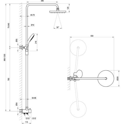 Ravak X07P232 - Duschset Hochglanzchrom