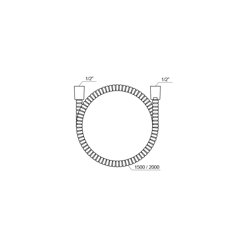 Ravak X07P340 - Duschschlauch 150 cm glänzender Chrom