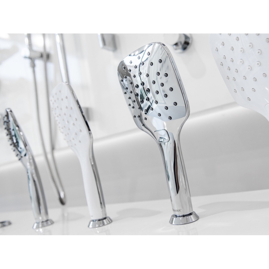 Ravak X07P348 - Handbrause mit Drucktaste, Hochglanzchrom