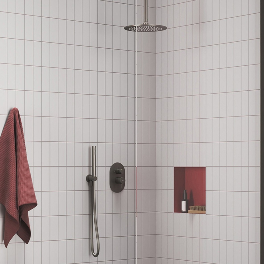 Ravak X07P694 - Handbrause gebürstetes Graphit