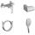 Ravak X07S115 - Duschset mit FLAT-Mischbatterie, Hochglanz-Chrom