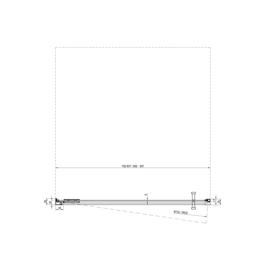 Ravak X0VV70300Z1 - Duschtür COOL 90x195 cm schwarz