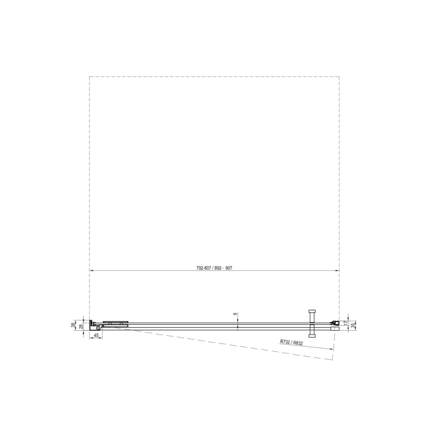 Ravak X0VV70A00Z1 - Duschtür COOL 90x195 cm glänzender Chrom