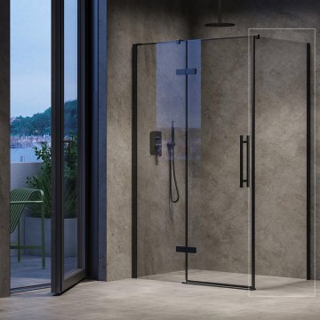 Ravak X9VVA0300Z1 - Feste Duschwand COOL 100x195 cm schwarz