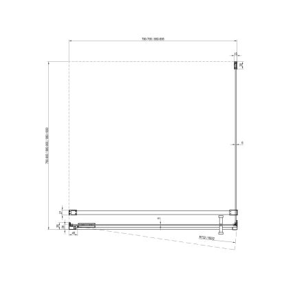Ravak X9VVA0300Z1 - Feste Duschwand COOL 100x195 cm schwarz