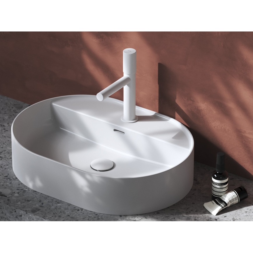 Ravak XJX01155003 - Aufsatzwaschbecken CERAMIC SLIM 55x40 cm Keramik/weiß