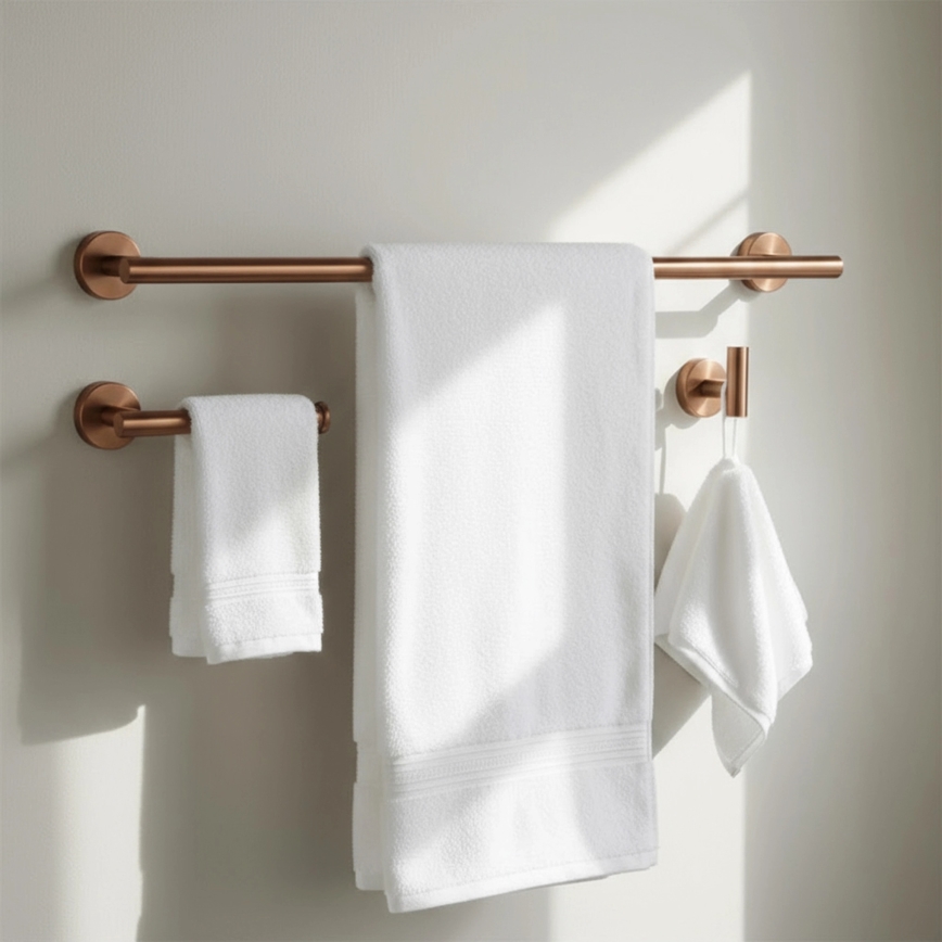 REA-05002 - ARI Bad-Accessoire-Set aus gebürstetem Kupfer
