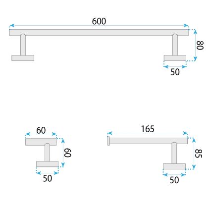 REA-05002 - ARI Bad-Accessoire-Set aus gebürstetem Kupfer