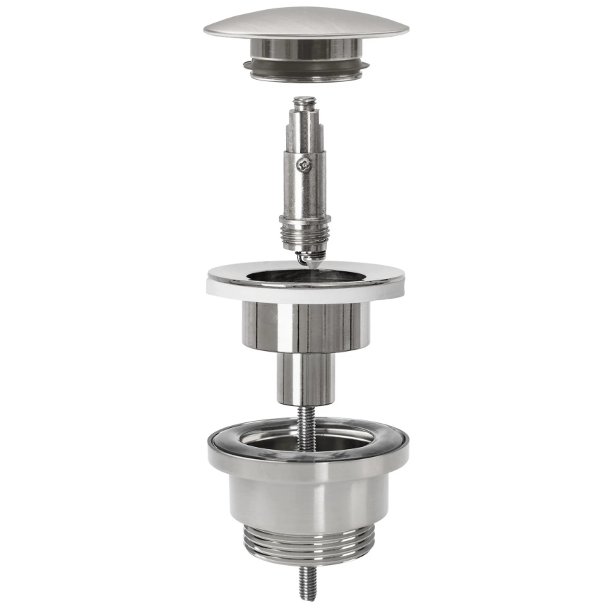 REA-A4400 - Waschbecken-Siphon mit CLICK-CLACK-Ablauf, Ø 6,4 cm, Nickel