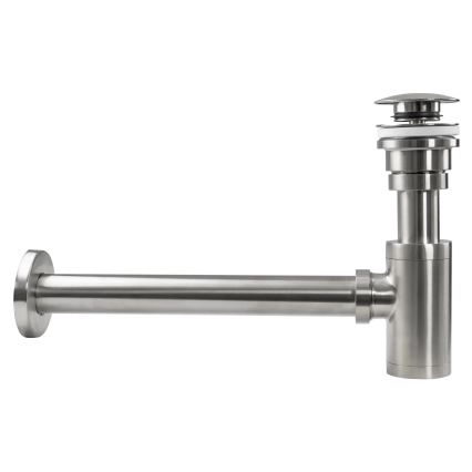 REA-A4400 - Waschbecken-Siphon mit CLICK-CLACK-Ablauf, Ø 6,4 cm, Nickel