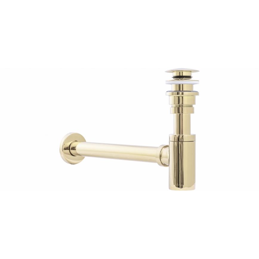 REA-A5692 - Waschbecken-Siphon mit CLICK-CLACK-Ablauf, Ø 6,4 cm, gold