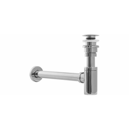 REA-A5693 - Waschbecken-Siphon mit Click-Clack-Ablauf Ø 6,4 cm, glänzender Chrom