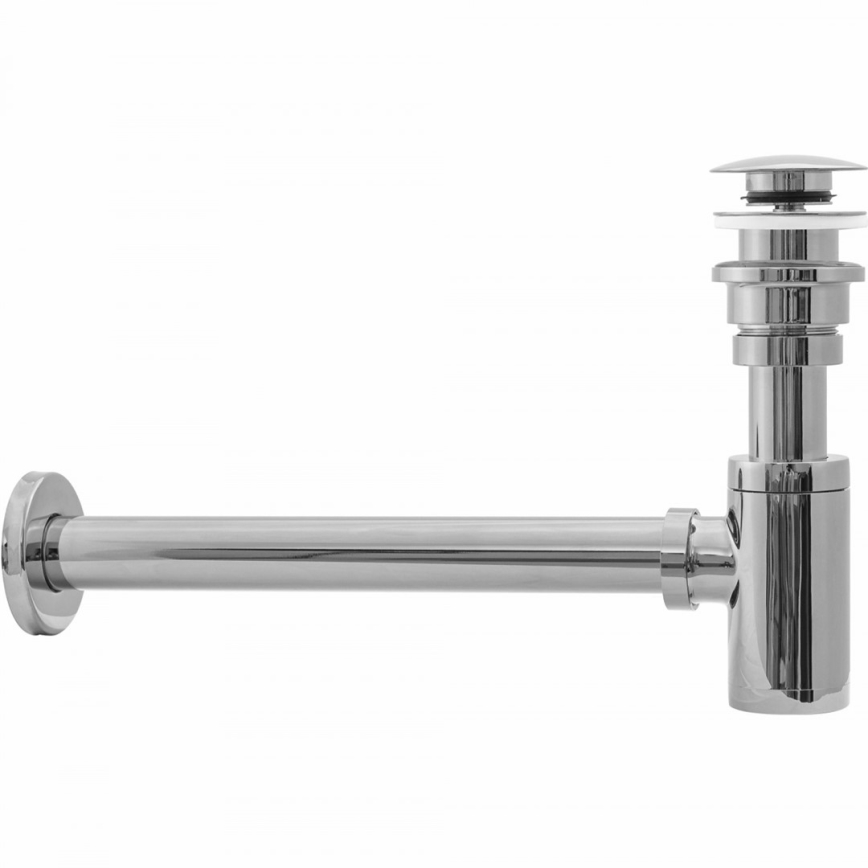 REA-A5693 - Waschbecken-Siphon mit Click-Clack-Ablauf Ø 6,4 cm, glänzender Chrom