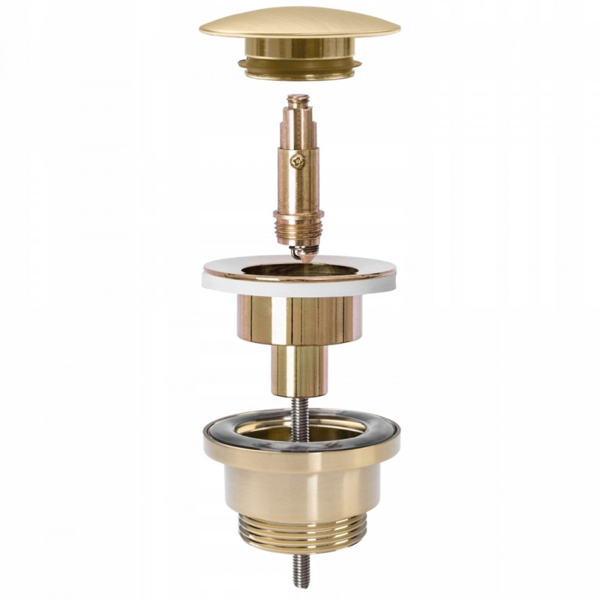 REA-A8585 - Waschbeckenablauf CLICK-CLACK Ø 6,4 cm gebürstetes Gold