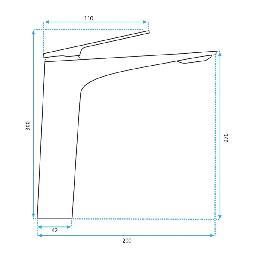 REA-B0493 - Waschtischarmatur AVALON 30 cm gebürstetes Kupfer