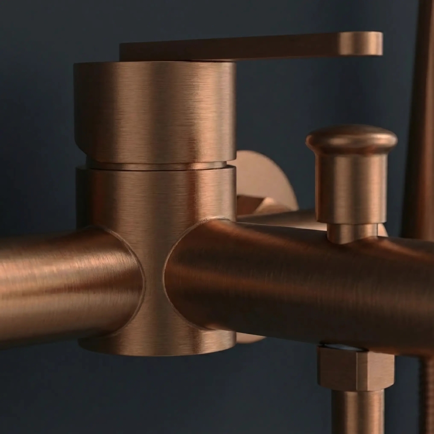 REA-B0973 - Wannen-Set mit Mischbatterie ONTARIO in gebürstetem Kupfer